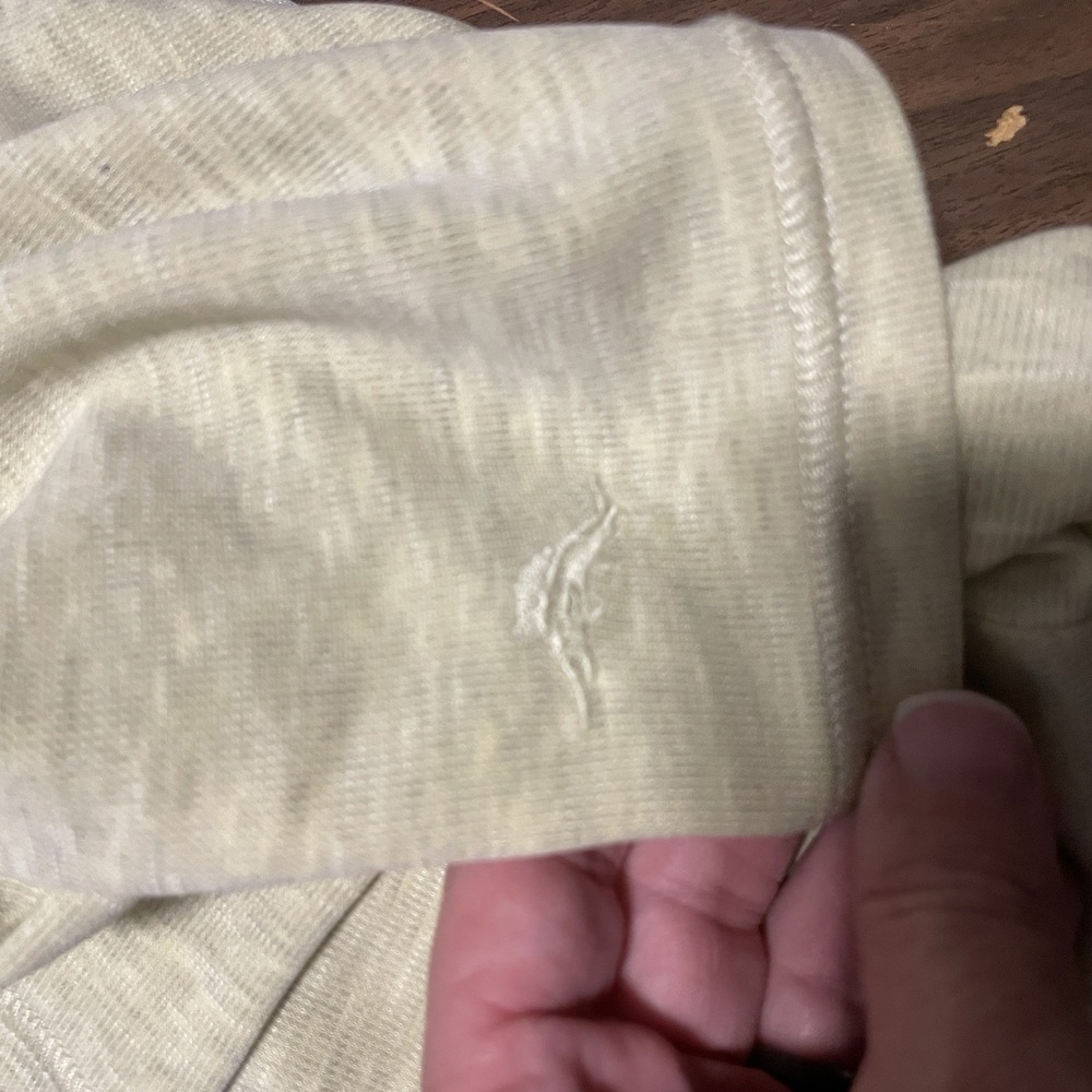 Tommy Bahama Men's L Polo Shirt Beige Modal/Poly Blend Beach Rugby Casual - Picture 9 of 10